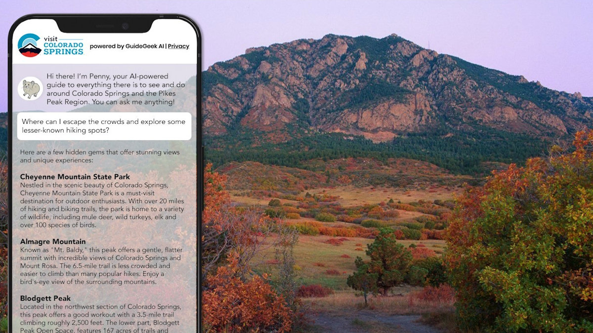 Colorado Springs helps tourists and hikers with AI chat